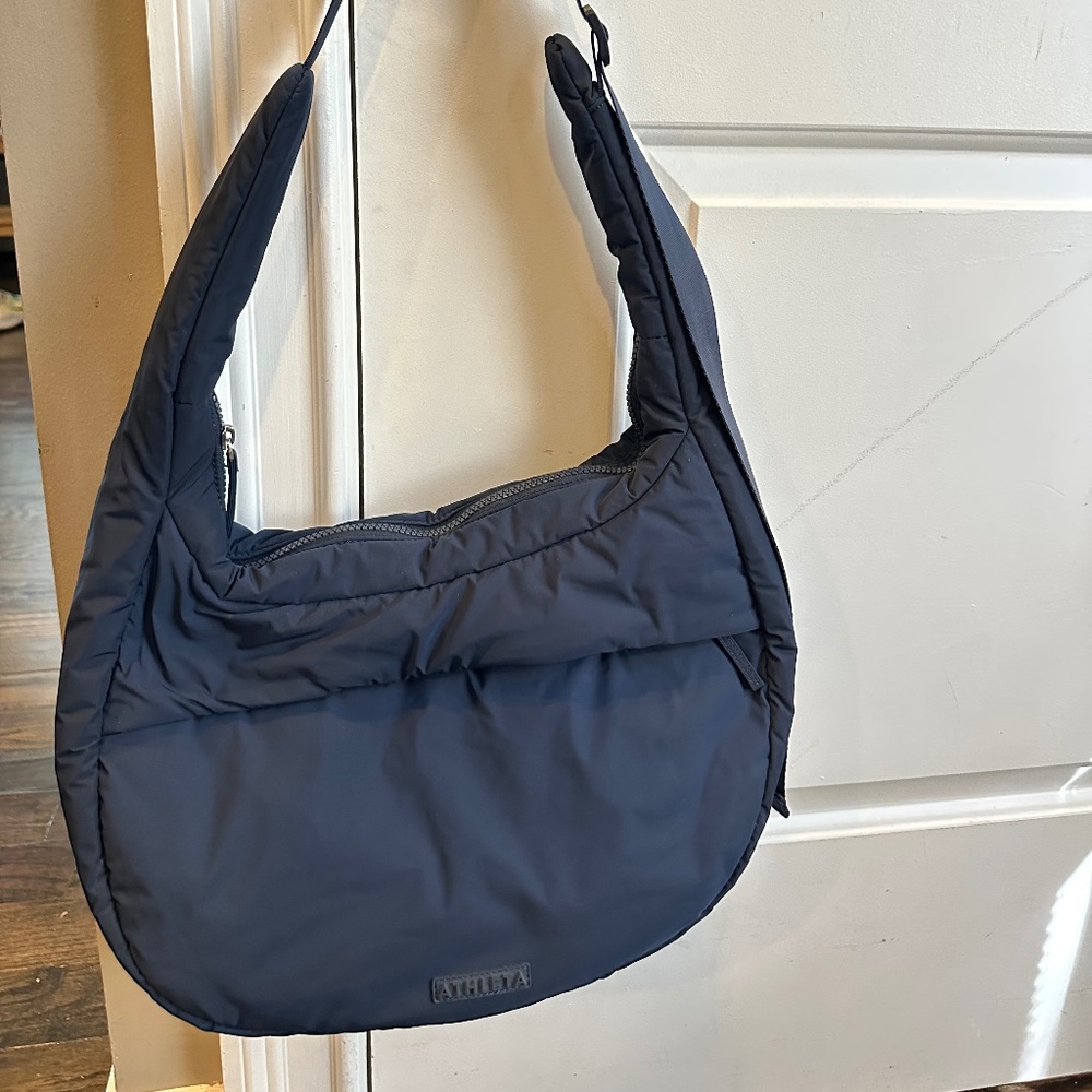 All About Medium Crossbody Hobo Bag, Navy, Excellent Condition